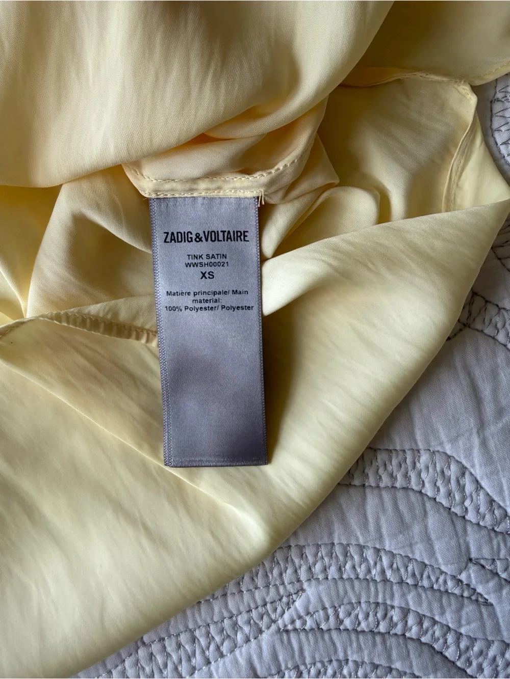 Zadig & Voltaire - Tink Satin Shirt - Butter Yellow
